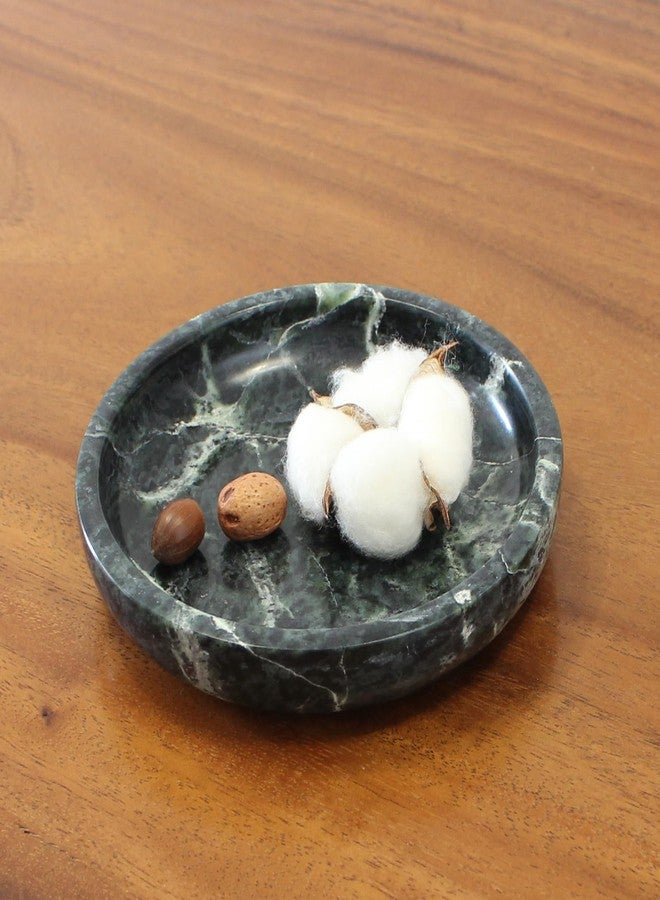 Natust Natural Green Marble Ring Dish Jewelry Tray 5.5" for Women, Trinket Dish for Key Earring Nightstand, Mother's Day Engagement Birthday Gift - Image 5