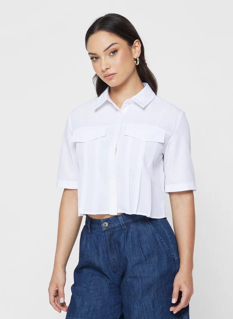 اونلي Crop Short Sleeve Shirt