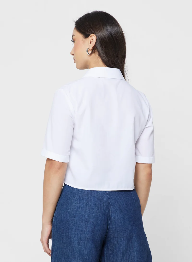 اونلي Crop Short Sleeve Shirt