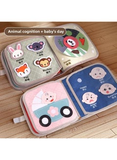 Generic Tear And Tear Books, Cloth Books, Tear And Wash Hands, Tear Cloth Books, Baby Can Bite Baby Early Education Toys, 6-12 Months, Foreign Trade-Color:2-piece Set [animal + Baby’s Day]-Specification:Single Product  - Image 1