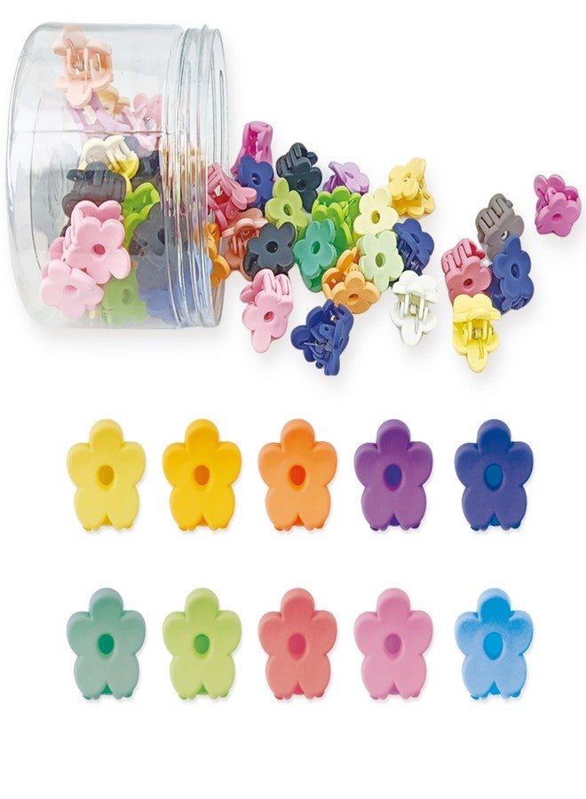 La Jolie Jasmin Small Cute Flower Hair Clips for Hair Accessories Hair Claw Clips for Women and Girls Cream Color, 50 PCS - Image 1