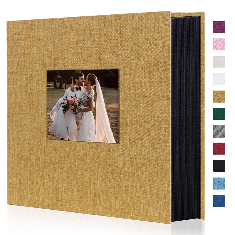 Artmag Fabric Photo Album 4x6 1000 Large Capacity for Family Wedding Anniversary Linen Album Holds 1000 Horizontal and Vertical Photos 1000 Pockets Khaki