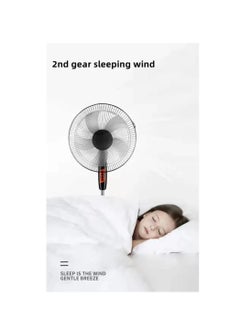 micro speed Micro Speed   Electric Stand Fan, 3-Speed Settings, Copper Motor, BLACK  - Image 3