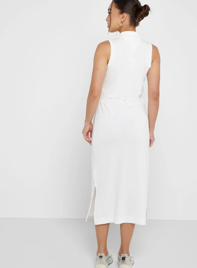 TOMMY HILFIGER Polo Neck Button Detail Dress