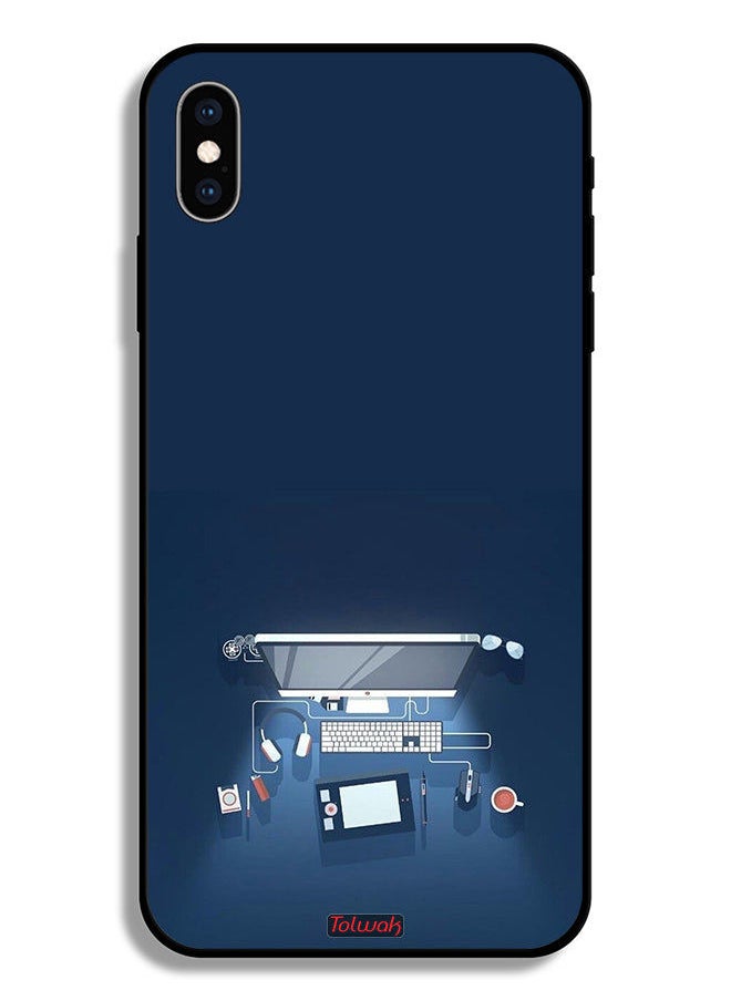 Tolwak - Apple iPhone XS Protective Case Computer Desk Art - Image 1