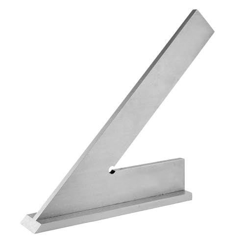 tooloflife Precision 45 Degree Machinist Square Engineer Square Angle Measuring Tool Hardened Steel with Seat 6 x 4 Inch for Machinist Woodworker Engineer Framing Precision - Image 1