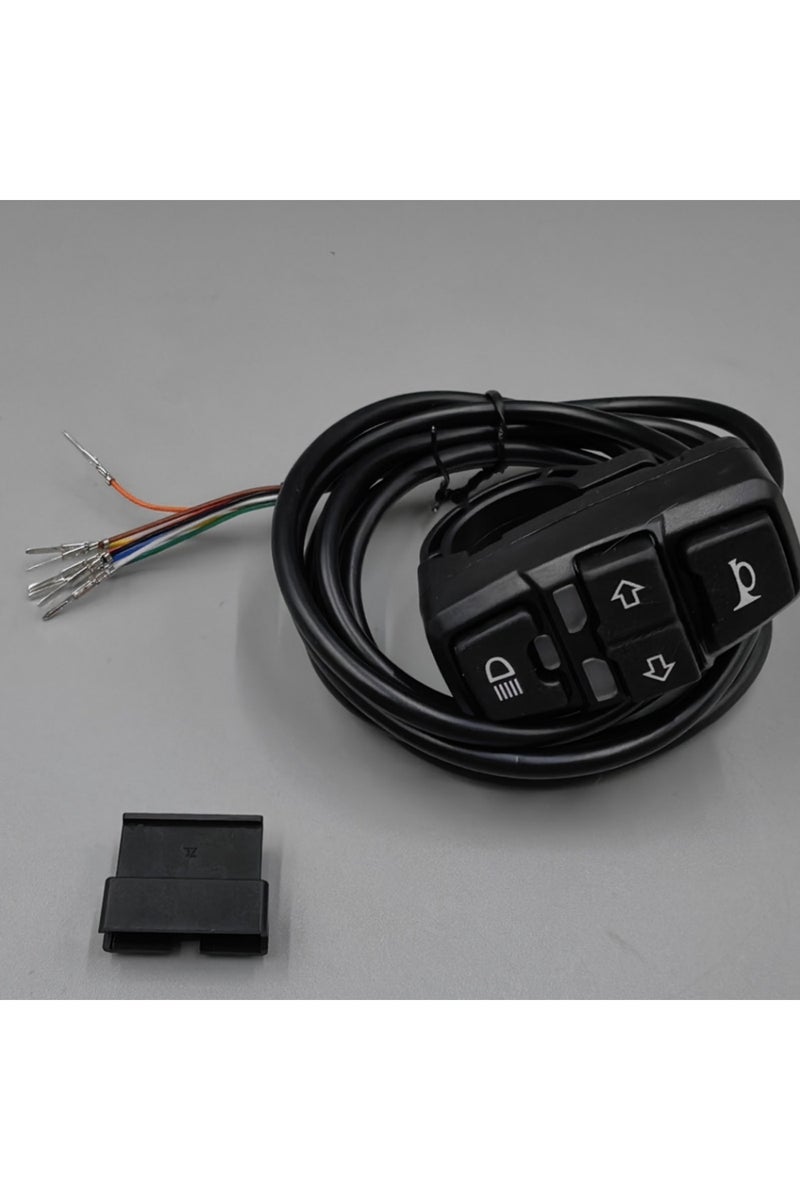 black Electric Bike Scooter Switch Headlight Turn Signal Horn Switch 36V/48V ON/OFF Control Switch W