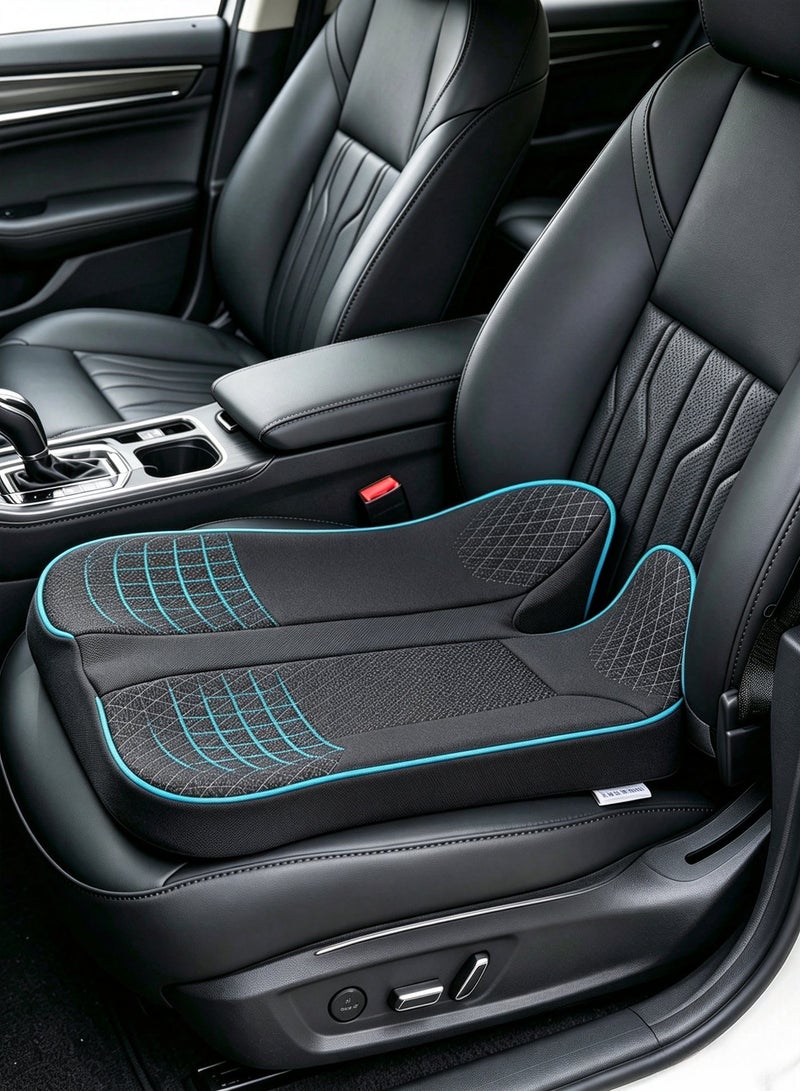 Upgraded Car Seat Cushion for Driving - Orthopedic Memory Foam Wedge Pillow for Lower Back Pain, Hip & Tailbone Support - Comfort Booster Seat for Office Chair, Truck & Home (Universal Fit, Zippered Cover) - Image 3