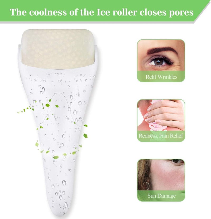 Fronnor Ice Roller for Face,Eyes,Women Gifts Idea,Therapeutic Cooling to Tighten Brighten Complexion and Reduce Wrinkles,Massager Under Eye Puffiness,Migraine and Pain Relidf (White) - Image 3