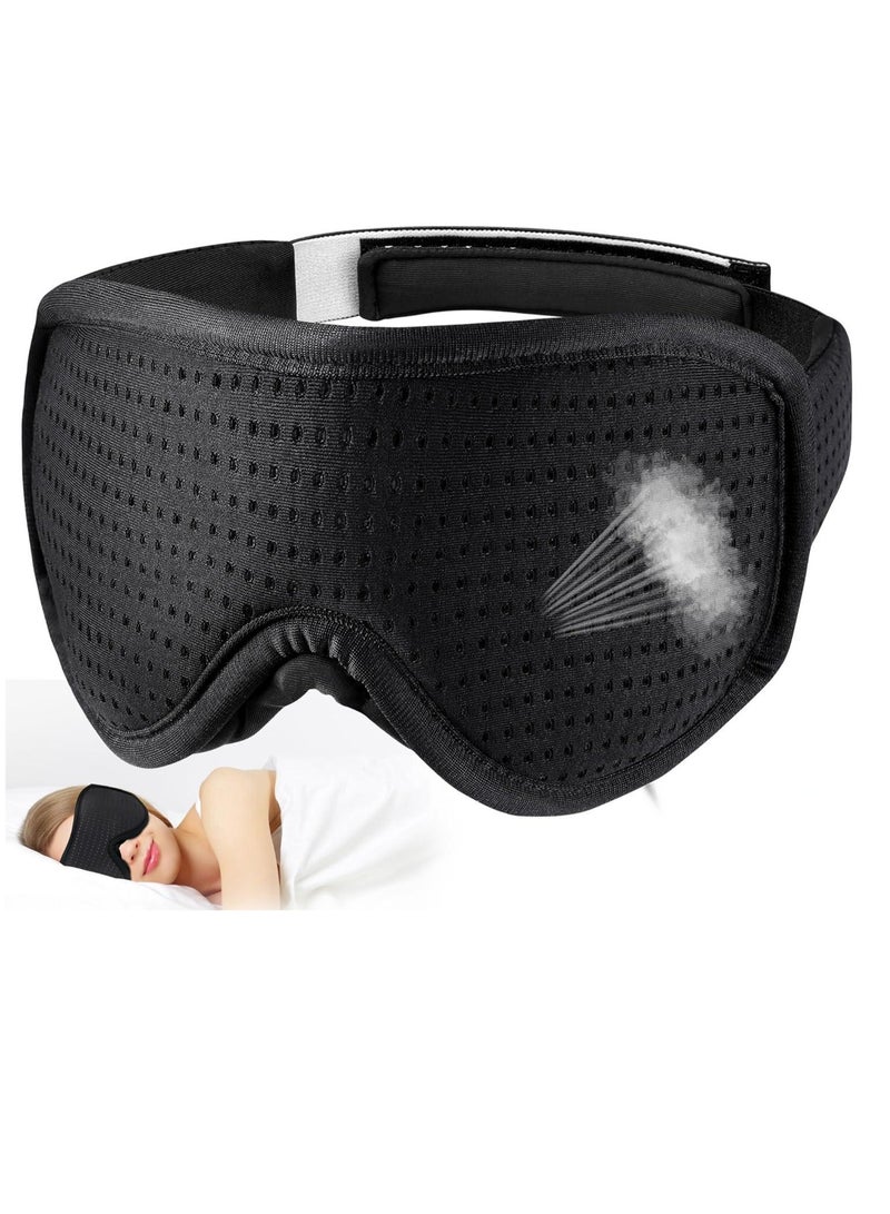 Sleep Mask, Eye Mask for Sleeping, Breathable Sleeping Mask for Men Women, 3D Comfort Contoured for Side Sleepers, Light Blocking Sleeping Mask for Home, Office, Travel, Meditation, Yoga - Image 1