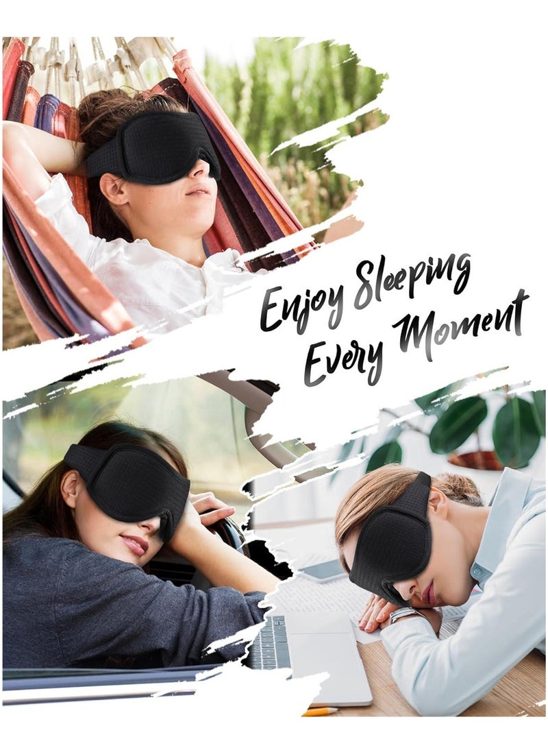 Sleep Mask, Eye Mask for Sleeping, Breathable Sleeping Mask for Men Women, 3D Comfort Contoured for Side Sleepers, Light Blocking Sleeping Mask for Home, Office, Travel, Meditation, Yoga - Image 5