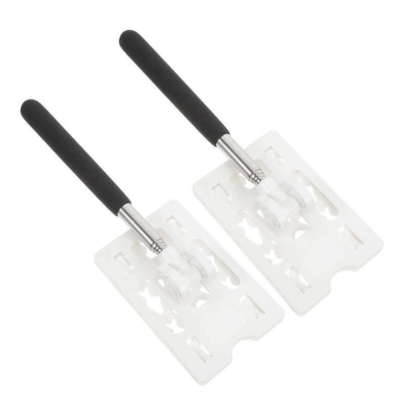2pcs Telescopic Rod Card Holder: Cars Contactless Payment Rod Vehicle Parking Toll Swiping Stick Car Toll Grabber Holder - Image 1