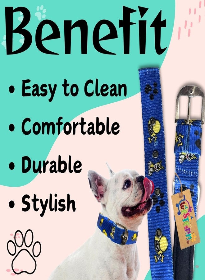 ويستيرن إرا طوق كلاب بنقشة نايلون مستوحاة من العصر الغربي - متين، مريح، قابل للتعديل، مزود بحلقة D آمنة لربط المقود، مقاوم للعوامل الجوية، خفيف الوزن، أنيق، تصميم يدوم طويلاً للاستخدام اليومي (عشوائي، صغير) - Image 3