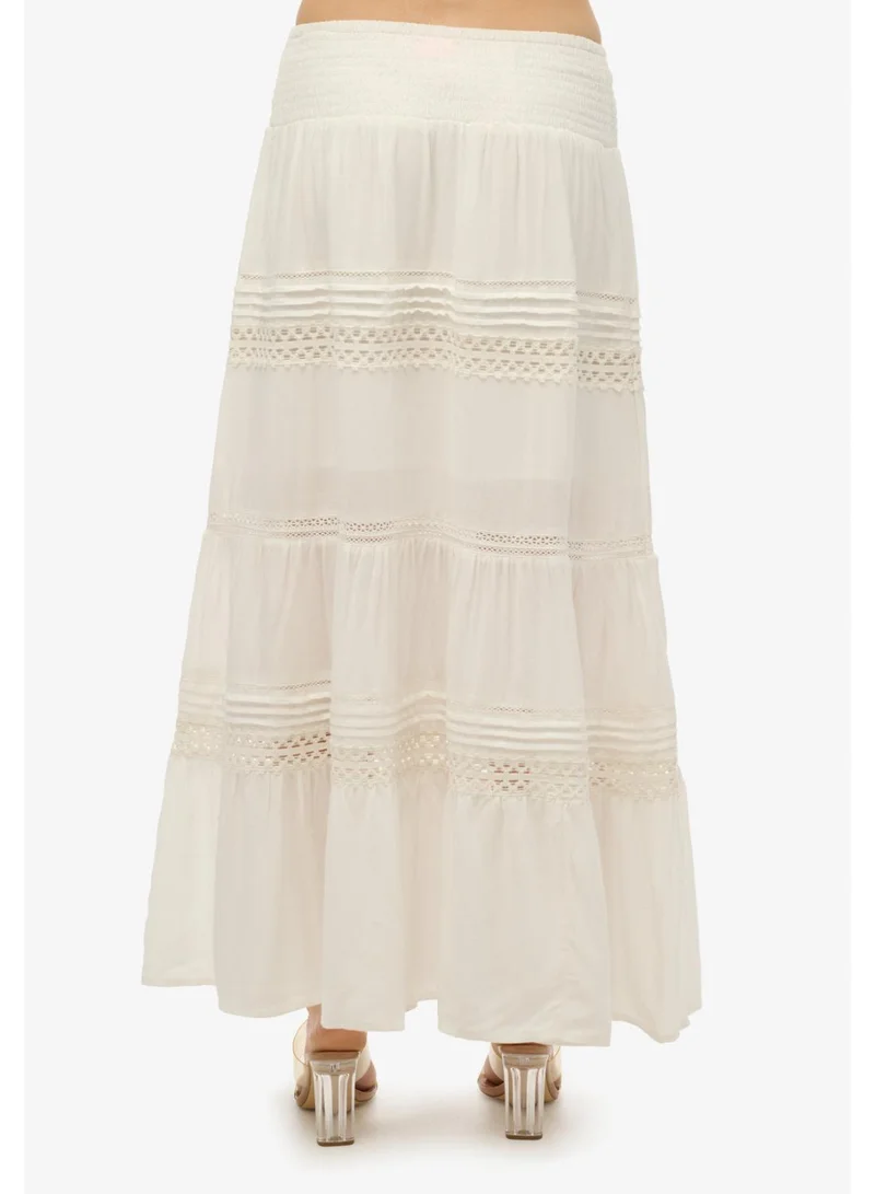 Superdry Ibiza Lace Mix Maxi Skirt