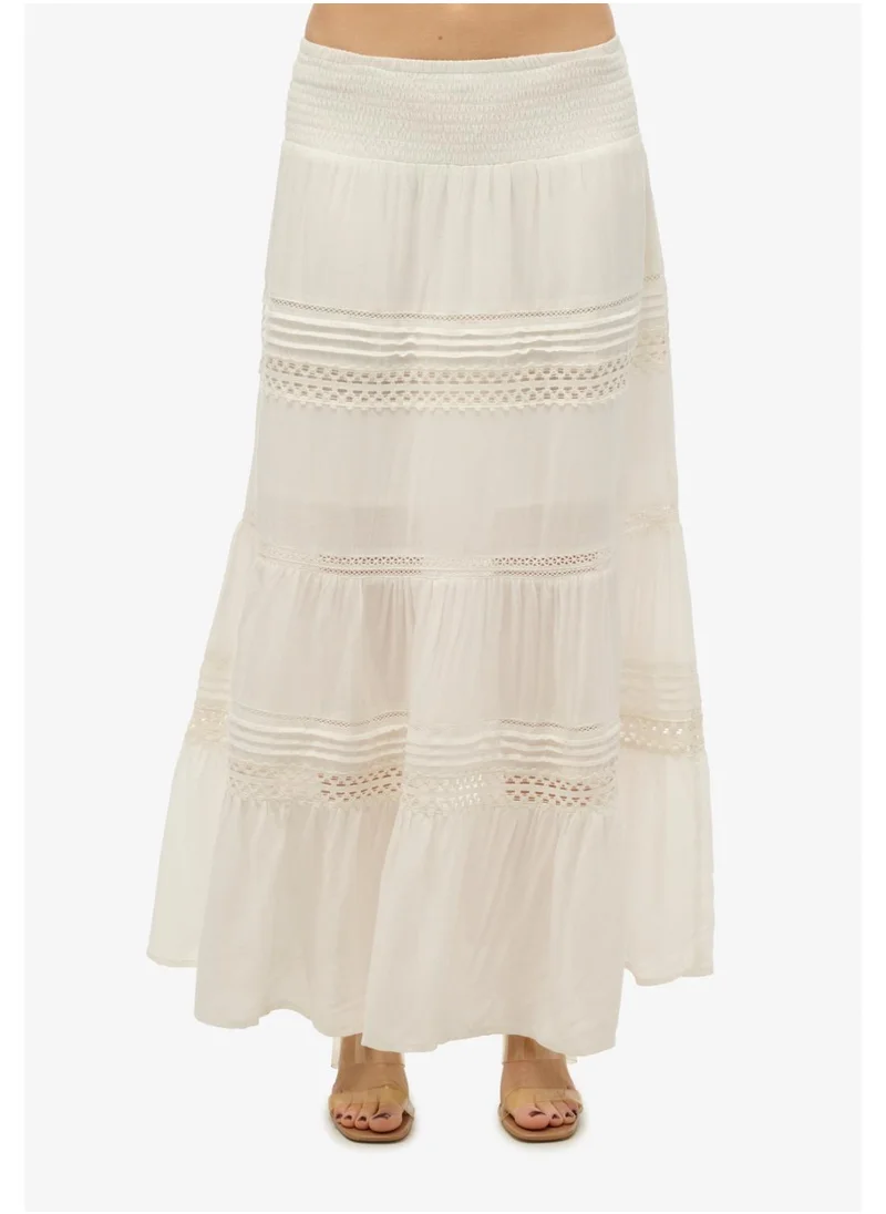 Superdry Ibiza Lace Mix Maxi Skirt