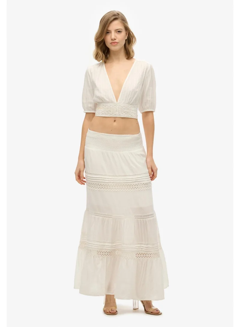 Superdry Ibiza Lace Mix Maxi Skirt