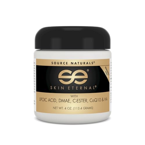 Source Naturals Skin Eternal Cream Paraben Free With Lipoic Acid DMAE CEster CoQ10 HA 4 oz Original Formula - Image 2