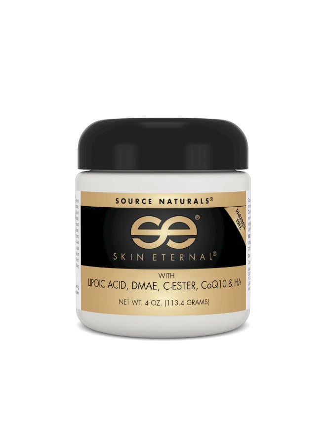 Source Naturals Skin Eternal Cream Paraben Free With Lipoic Acid DMAE CEster CoQ10 HA 4 oz Original Formula - Image 3