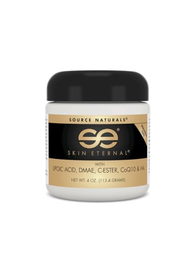 Source Naturals Skin Eternal Cream Paraben Free With Lipoic Acid DMAE CEster CoQ10 HA 4 oz Original Formula - Image 1