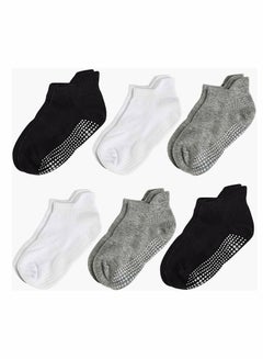 Excefore Baby Non-Skid Socks, Unisex Cotton Half Cushion Grip Ankle ...
