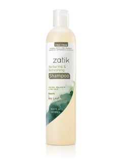 zatik Zatik Naturals - Nurturing and Refreshing Shampoo with Neem & Bay Leaf for Dry, Fine, Delicate Hair - Vegan, Biodegradable, pH Balanced, Free From sulfates, Parabens, fragrances, phthalates. 10.8 oz 