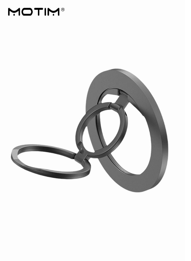 Motim Metal Magnetic Phone Ring Holder, Magsafe Foldable Phone Ring Grip Holder with Kickstand, Anti-drop Phone Grip Stand, Magnetic Accessories for iPhone 16/15/14/13/12 Series and Andriod Phones  - Image 1