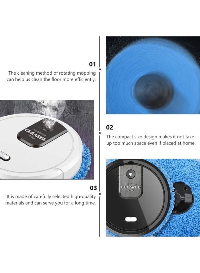 ELTRAZONE Robot Vacuum Cleaner, Intelligent Sweeping Robot Humidification Spray Intelligent Mopping Wet Dry Dual-purpose Multi-functional Cleaning, Mopping Machine Good for Pet Hair, Carpets Hard Floors. - Image 4