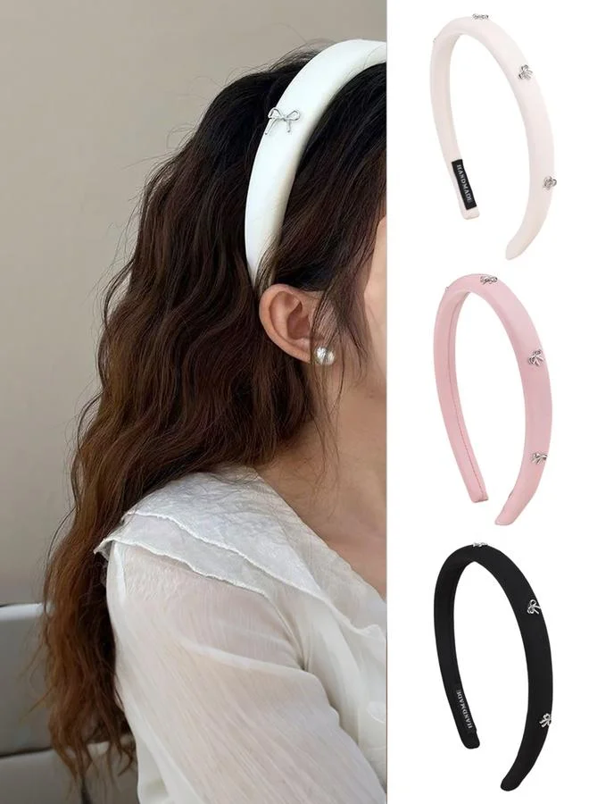 تايك تو Take Two Set of 3 - Solid Bow Embellished Headband