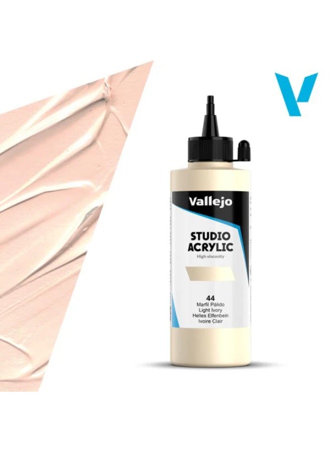 فاليجو أكريليك ستوديو، لون قرنفل وردي #44 - زجاجة توزيع سعة 200 مل، طلاء بلون البشرة الرقيق