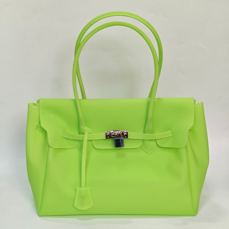 Jellyfirkin New Summer Model Kiiikiii Jelly Bag Tote Shoulder Bag Large Capacity Underarm Bag - Image 1