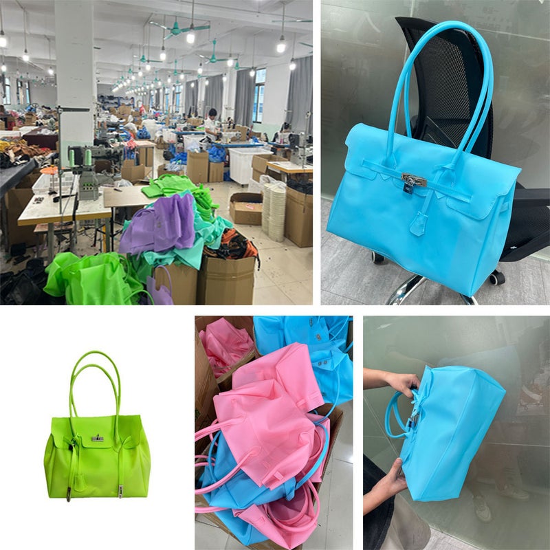 Jellyfirkin New Summer Model Kiiikiii Jelly Bag Tote Shoulder Bag Large Capacity Underarm Bag - Image 4