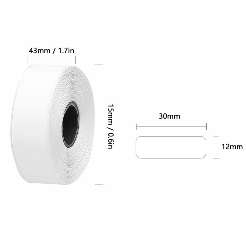 Label Rolls: White Direct Thermal Waterproof Scratch-Resistant Label Rolls - Mini Lightweight Portable Label Printing Solution for Daily Office Home Use - Image 5