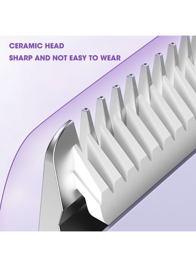 Painless Epilator for Women, IPX6 Waterproof Electric Hair Remover, USB Rechargeable with 120min Runtime, Stainless Steel Blades, 3-in-1 Heads for Smooth Skin, Ideal for Face, Body - Image 2