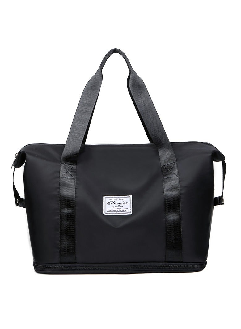 ZAAPPY Oxford Fabric Expandable Unisex Travel Lightweight Hand Luggage Duffel Bags Large Capacity Waterproof Shoulder Bag Wet Pocket Best Overnight Bag for Travel Sports Gym Holiday - Image 1