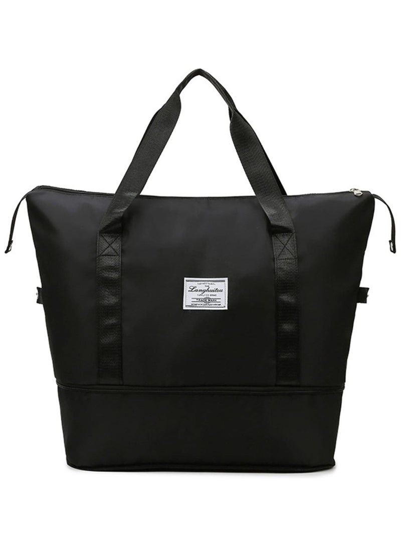 ZAAPPY Oxford Fabric Expandable Unisex Travel Lightweight Hand Luggage Duffel Bags Large Capacity Waterproof Shoulder Bag Wet Pocket Best Overnight Bag for Travel Sports Gym Holiday - Image 2