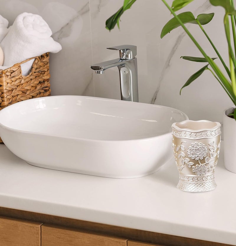 Popular Bath 942705 Rose Vine, Tumbler, Beige-Taupe - Image 2
