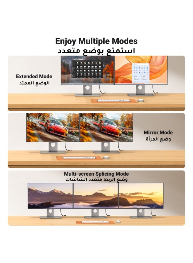 يو جرين 4K DisplayPort to HDMI Cable 1M, Supports 4K@30Hz, 2K@60Hz, 1080p@240Hz, Active DP to HDMI Braided Cable, Compatible for Graphics/SAMSUNG/Desktop/PC/EPSON/Sony - Image 5