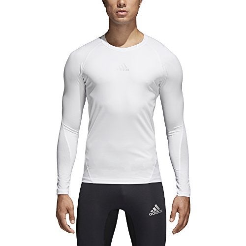 adidas Alphaskin Long Sleeve Compression T-Shirt (841T) 2XL/White - Image 5