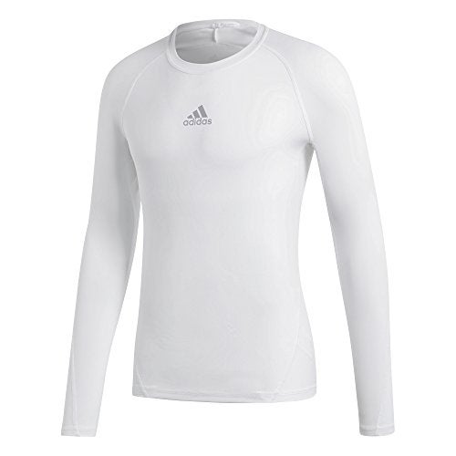 adidas Alphaskin Long Sleeve Compression T-Shirt (841T) 2XL/White - Image 4