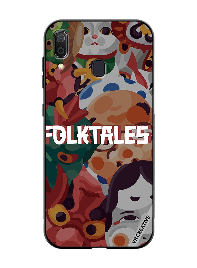 VR CREATIVE Protective Case Cover For Samsung Galaxy A30 Japanese Folk Tales Design Multicolour - Image 1