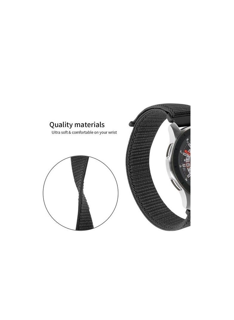 Replacement Nylon Strap 20mm For Oraimo Tempo S2 OSW-11N- Smart Watch  - Black