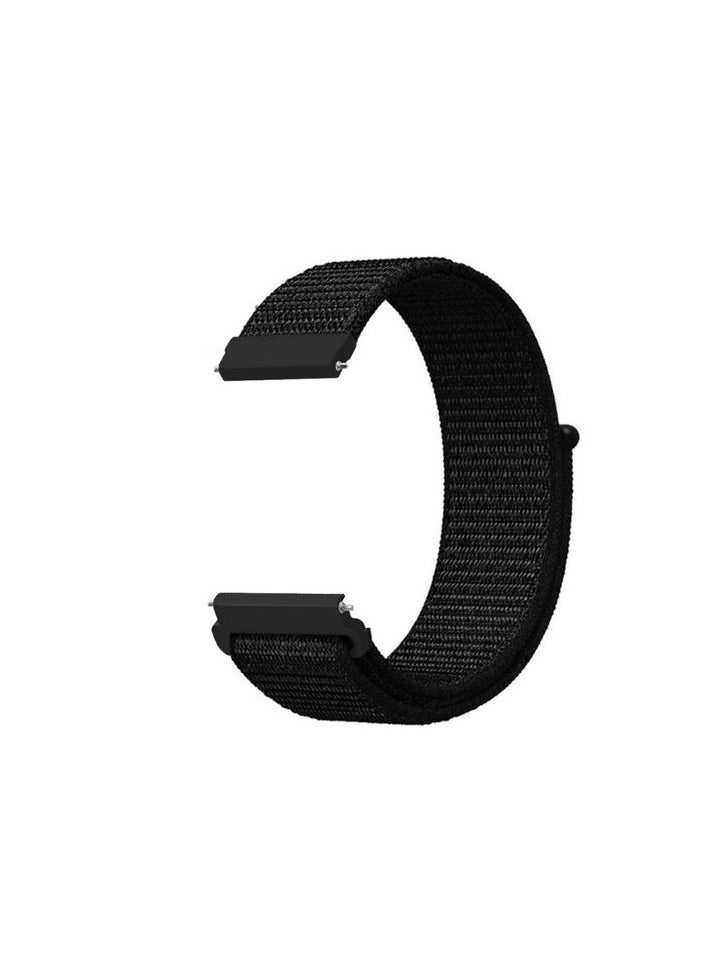 Replacement Nylon Strap 20mm For Oraimo Tempo S2 OSW-11N- Smart Watch  - Black