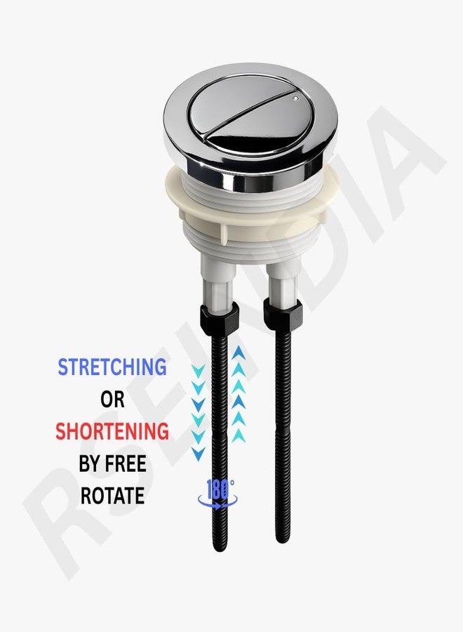 Rseindia 48mm Dual Flush Toilet Tank Button Replacement - Adjustable Push Button for Cistern Lid, Compatible with Glacier Bay, AquaSource, American Standard, Geberit & More, Chrome Finish (2 Pack) - Image 5