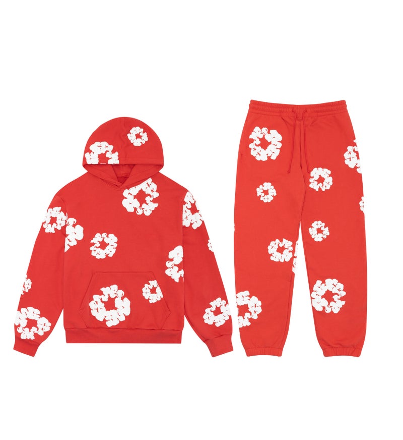2023 fashion trend casual printed loose sweater y2g hip hop streetwear mens and womens pullover casual top Red suit 