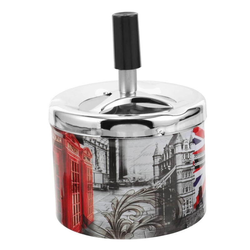 An Automatic Extinguishing Ashtray Stylish Metal Decorative Compact Design For Home Travel UV Protective - Image 2