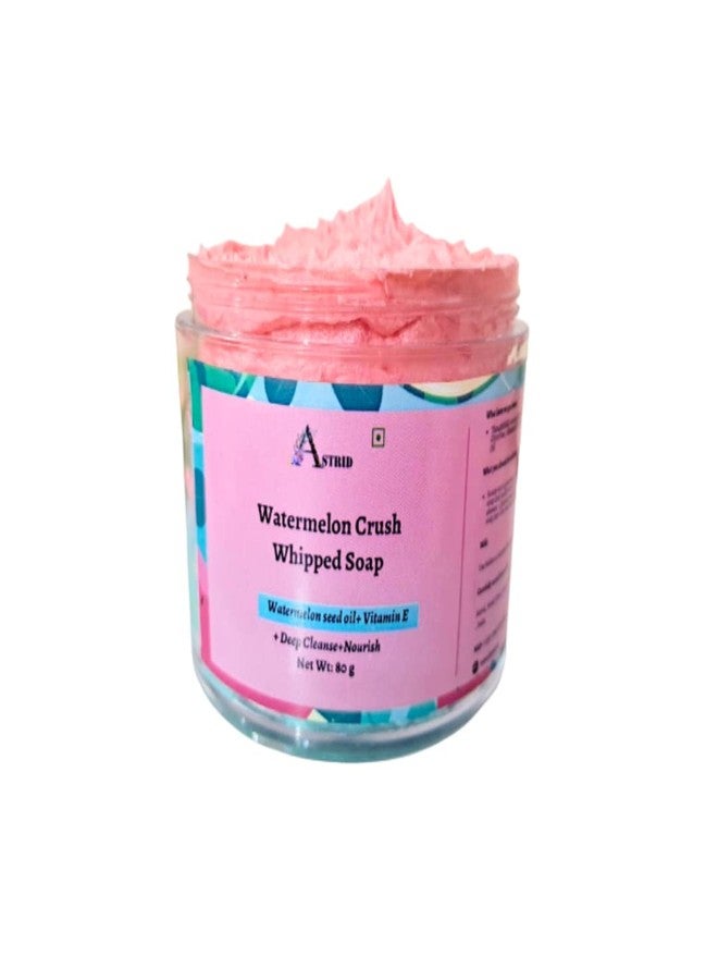 Astrid watermelon whipped soap, deep cleansing, ultra lathering, moisturising, all skin types, No Parabens and sulphate, 80 GMS - Image 1