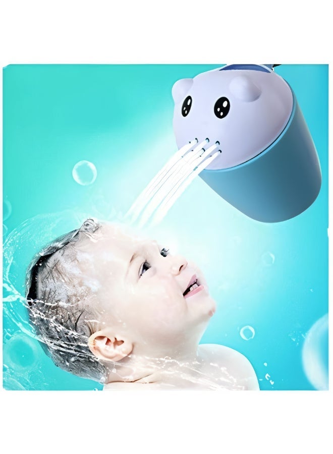 MiniMe Toddler Waterfall Rinse Cup | 12 Months - 5 Years | Blue | Plastic | BPA-Free & Non-Toxic & Ergonomic Handle & Animal-Shaped Design & Easy To Clean & Lightweight & Durable | Ideal For Bath Time - Image 3
