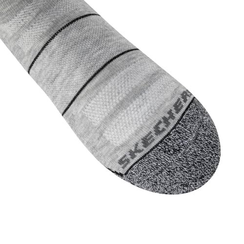 Skechers Men's 6 Pack Work Crew Socks, Grey/Grey, 10-13 - Image 4