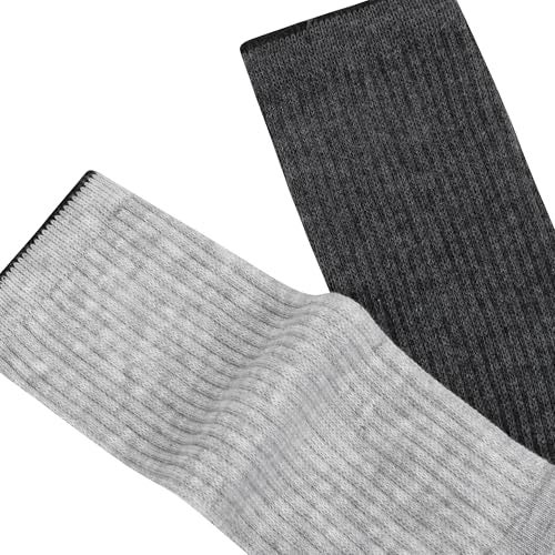 Skechers Men's 6 Pack Work Crew Socks, Grey/Grey, 10-13 - Image 5