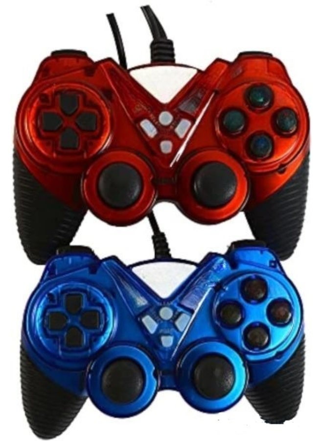 Dual USB 2.0 Gamepad Controller – Wired Joystick for PC and Laptop - Image 1